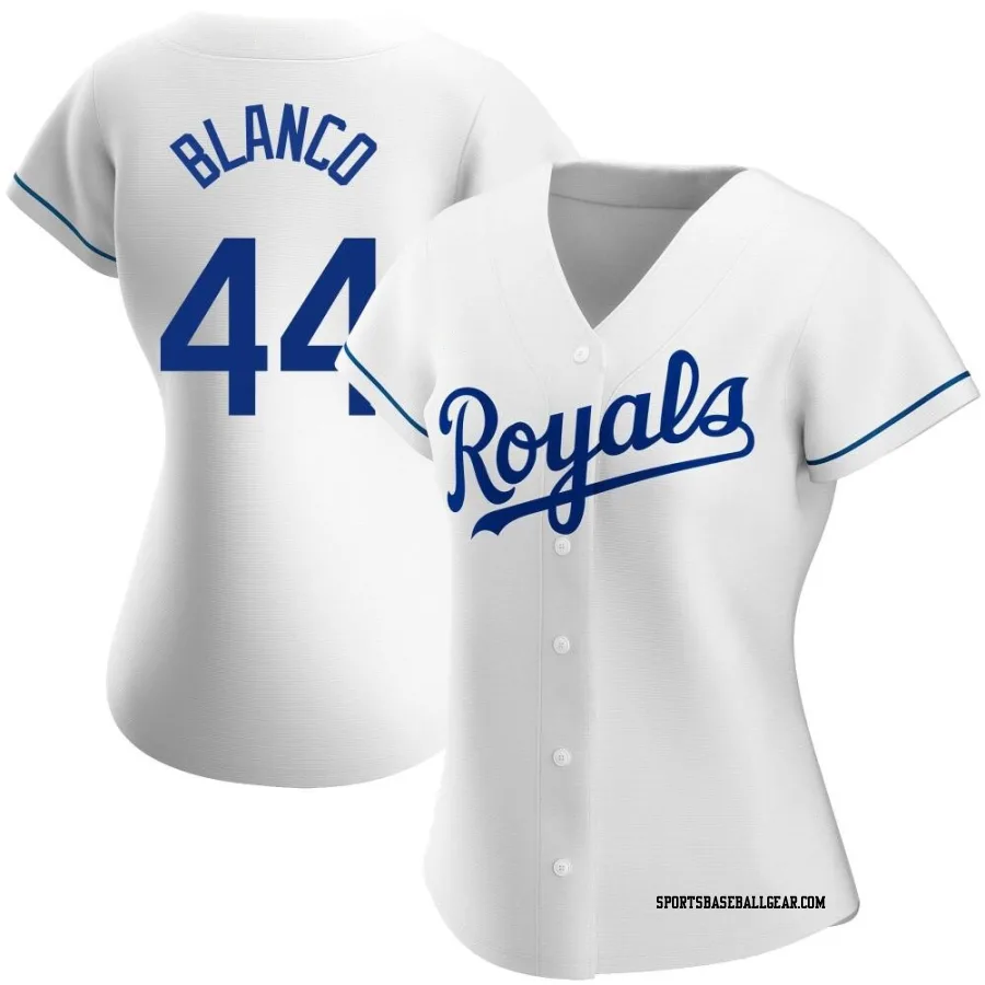 Dairon Blanco Women's Kansas City Royals White Authentic Home Jersey