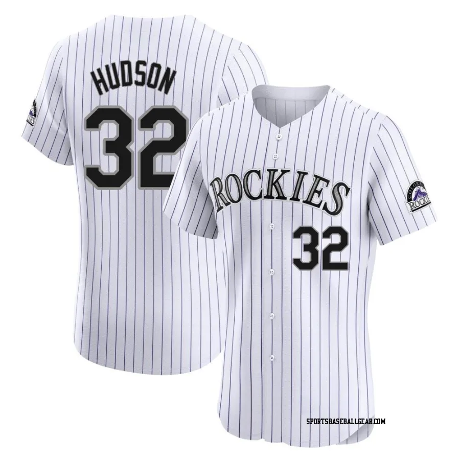 Dakota Hudson Men's Colorado Rockies White Elite Home Jersey