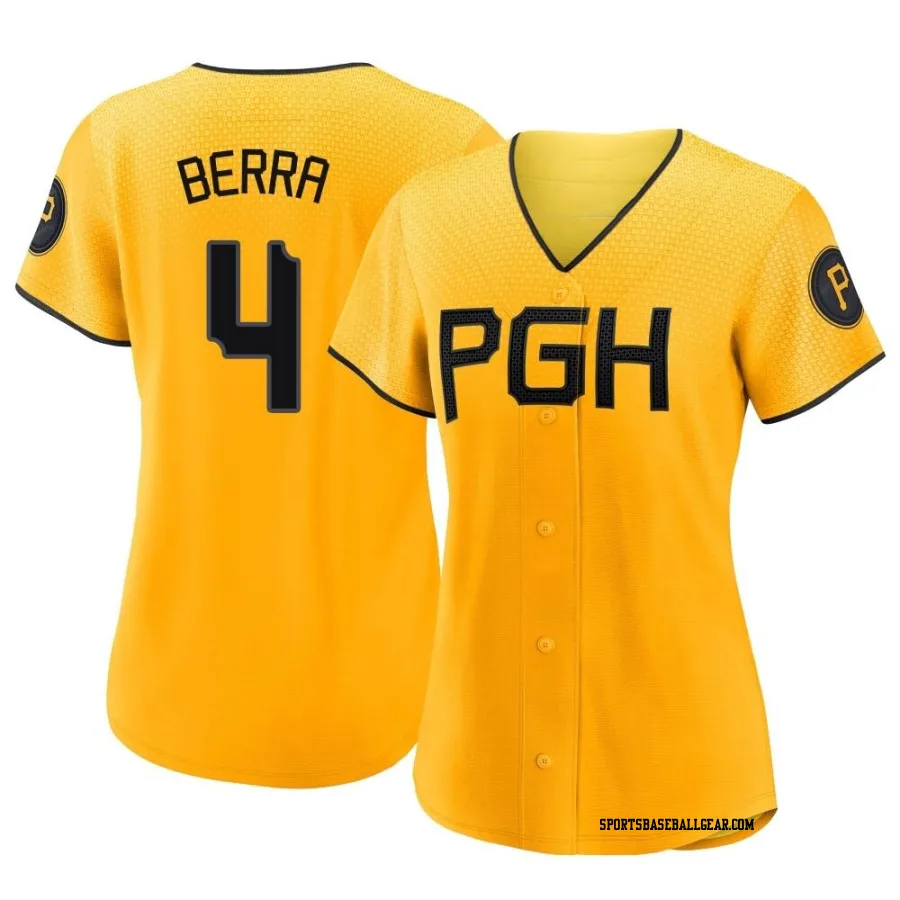 Dale Berra Women's Pittsburgh Pirates Gold Authentic 2023 City Connect Jersey