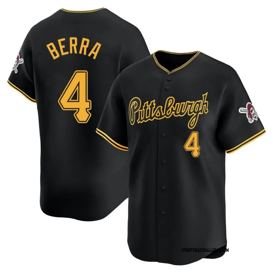 Dale Berra Youth Pittsburgh Pirates Black Limited Alternate Jersey