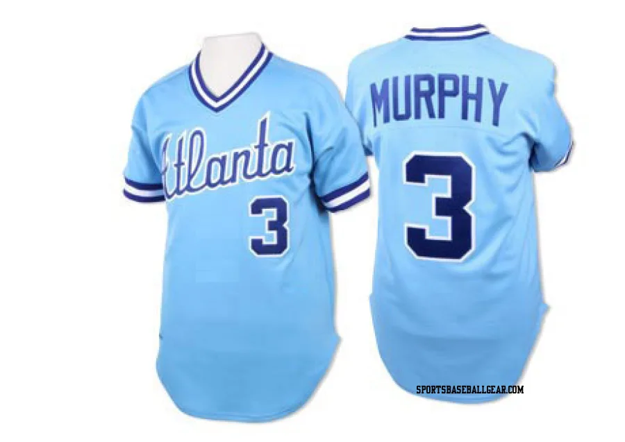 Dale Murphy Men's Atlanta Braves Light Blue Authentic 1982 Throwback Jersey