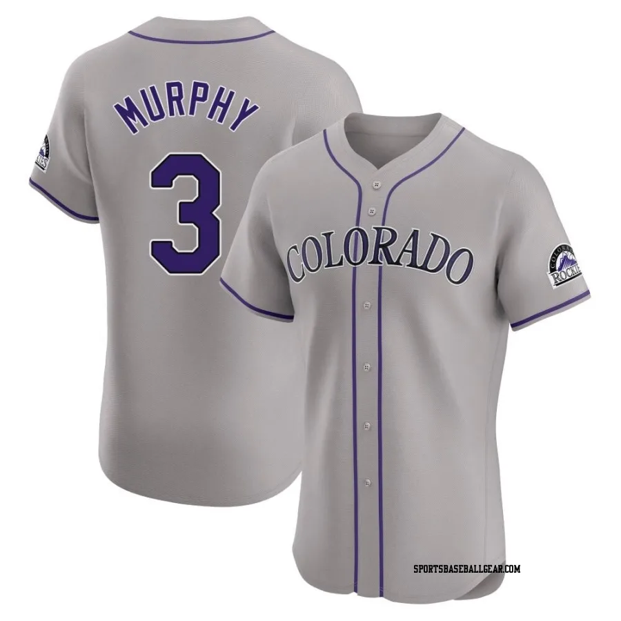 Dale Murphy Men's Colorado Rockies Gray Elite Road Jersey