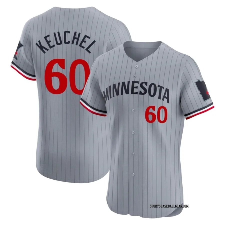 Dallas Keuchel Men's Minnesota Twins Gray Elite Road Jersey