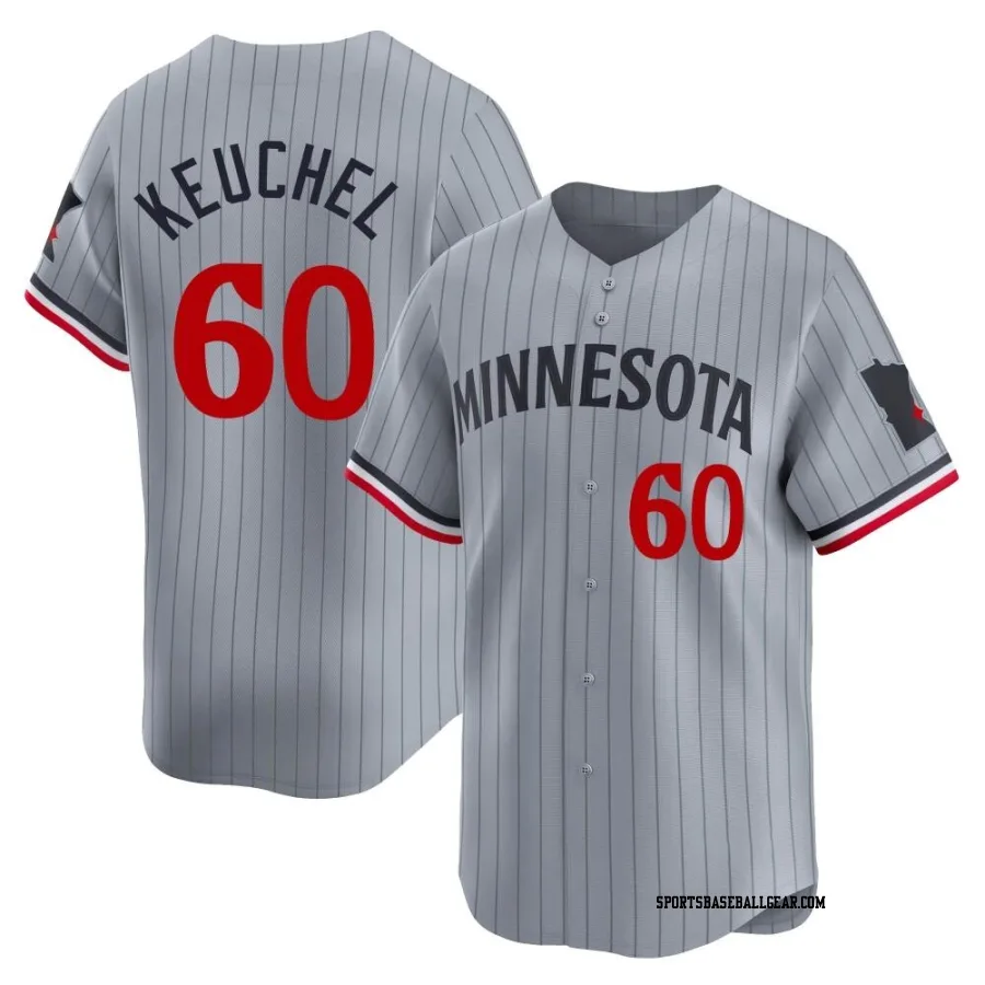 Dallas Keuchel Men's Minnesota Twins Gray Limited Road Jersey