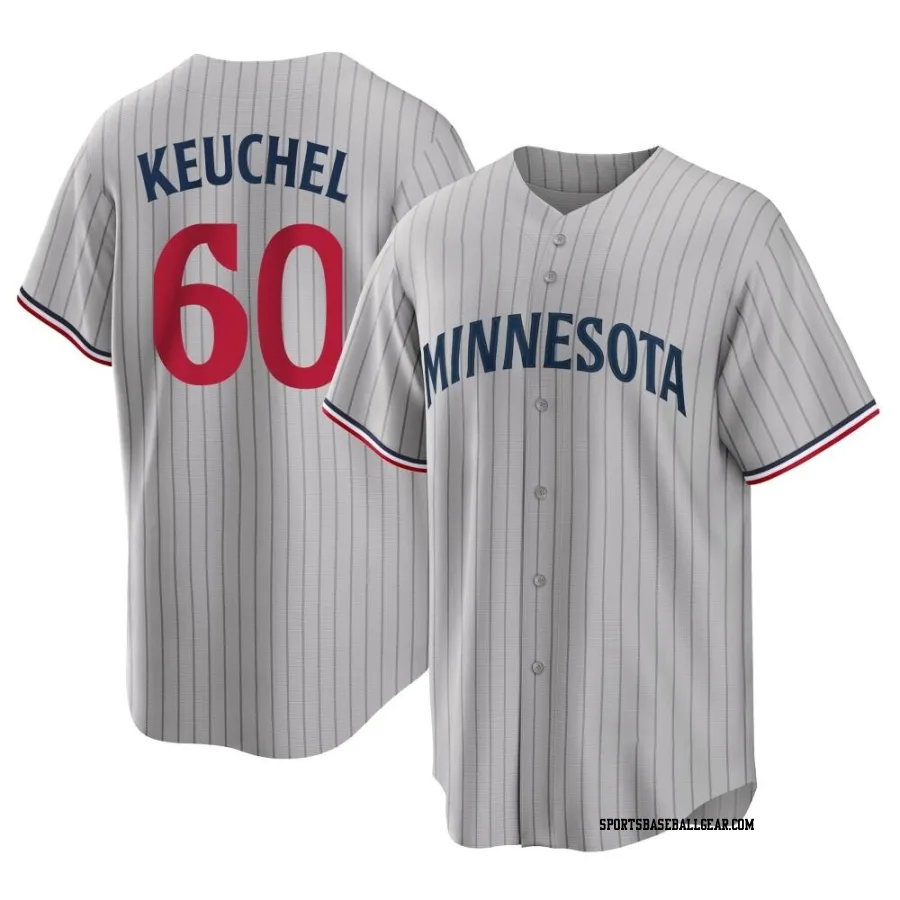 Dallas Keuchel Men's Minnesota Twins Gray Replica Road Jersey