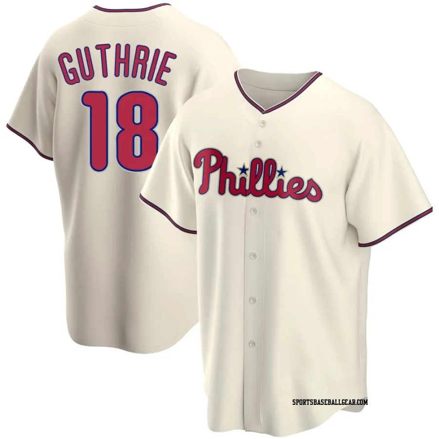 Dalton Guthrie Men's Philadelphia Phillies Cream Replica Alternate Jersey