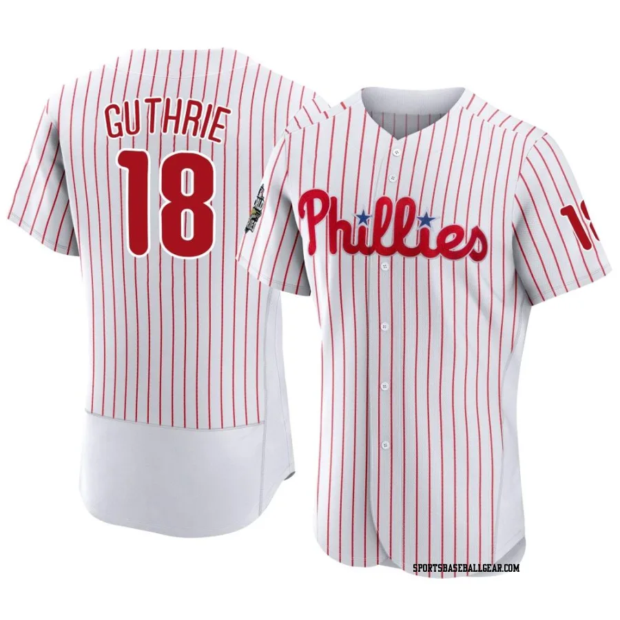 Dalton Guthrie Men's Philadelphia Phillies White Authentic 2022 World Series Home Jersey