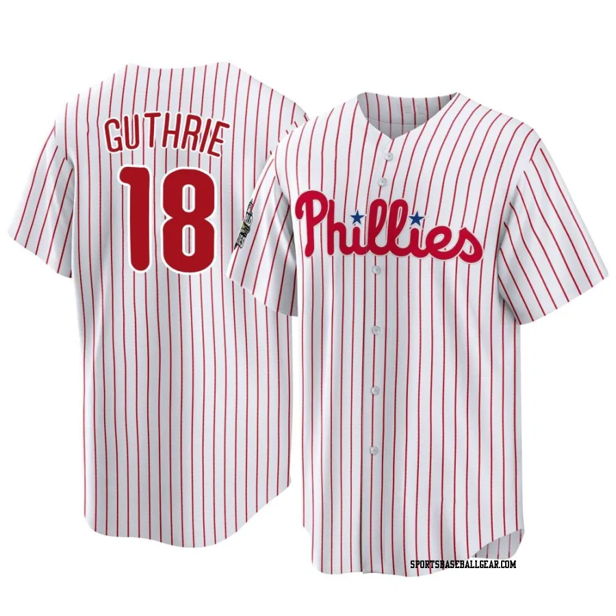 Dalton Guthrie Men's Philadelphia Phillies White Replica 2022 World Series Home Jersey