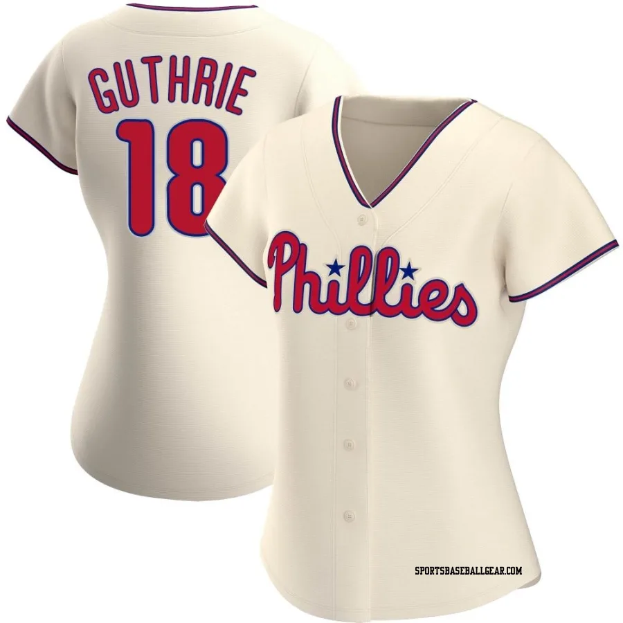 Dalton Guthrie Women's Philadelphia Phillies Cream Authentic Alternate Jersey