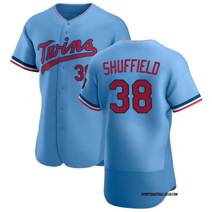 Dalton Shuffield Men's Minnesota Twins Light Blue Authentic Alternate Jersey