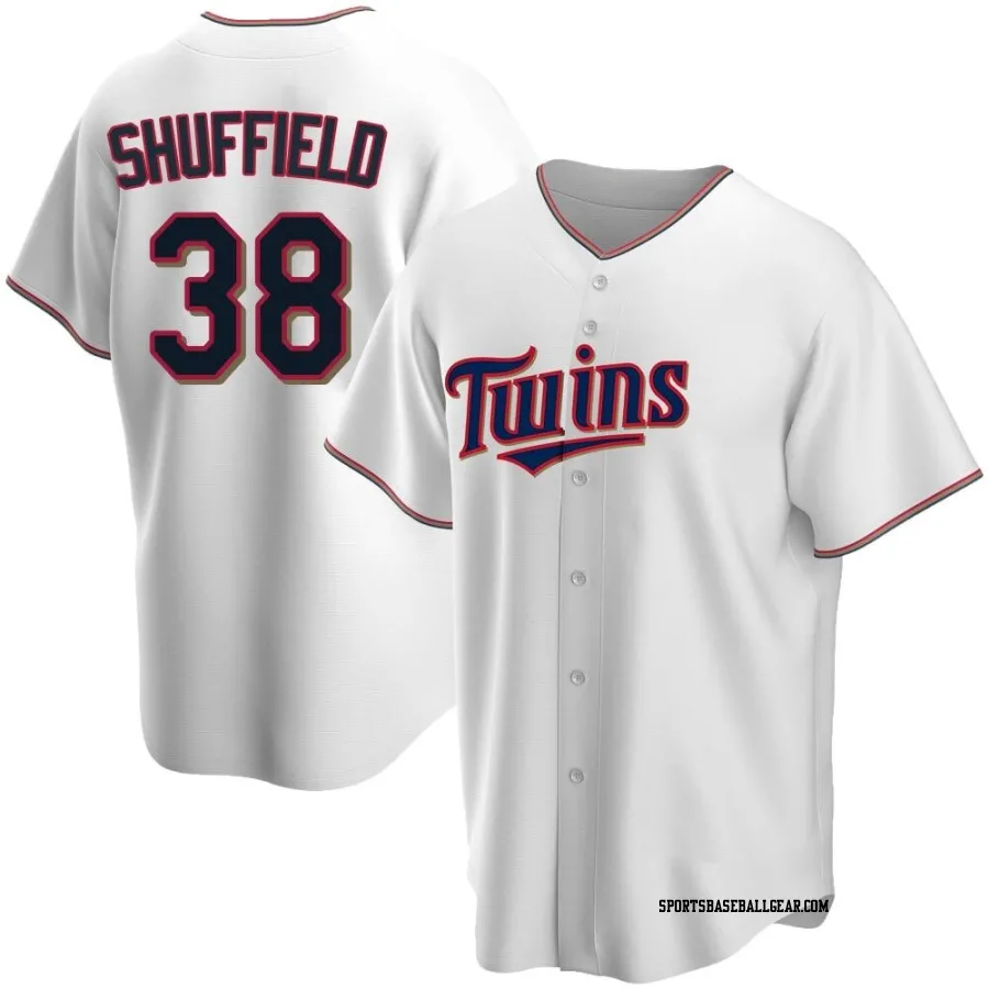 Dalton Shuffield Youth Minnesota Twins White Replica Home Jersey