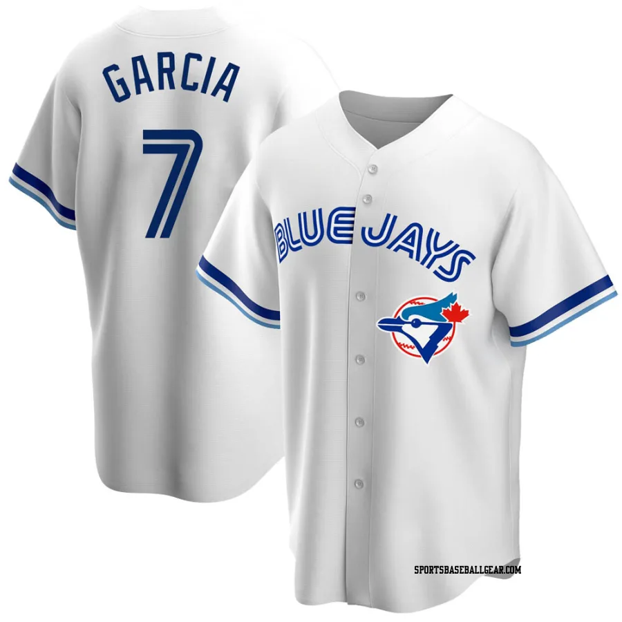 Damaso Garcia Men's Toronto Blue Jays White Replica Home Cooperstown Collection Jersey