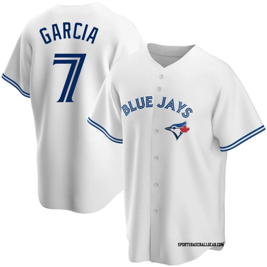 Damaso Garcia Men's Toronto Blue Jays White Replica Home Jersey