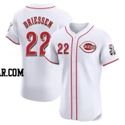 Dan Driessen Men's Cincinnati Reds White Elite Home Patch Jersey