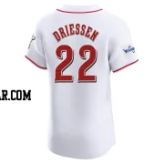 Dan Driessen Men's Cincinnati Reds White Elite Home Patch Jersey