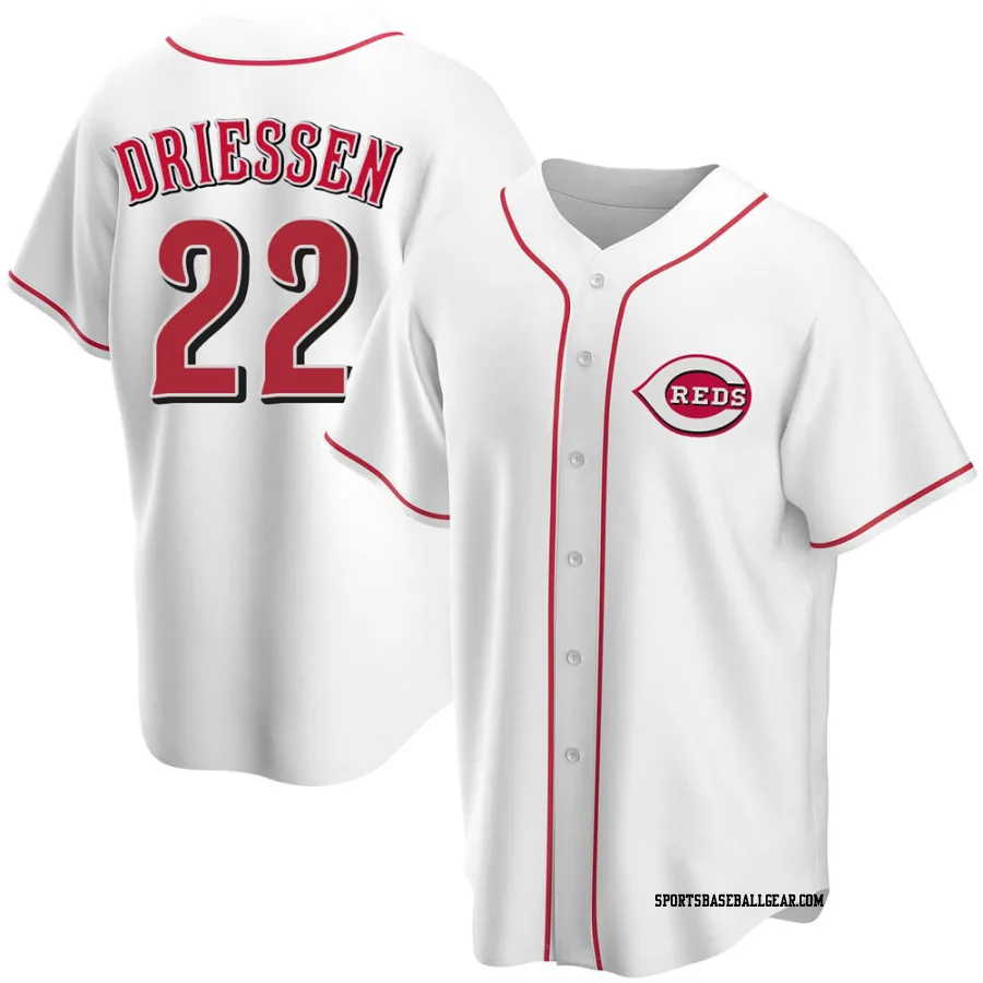 Dan Driessen Men's Cincinnati Reds White Replica Home Jersey