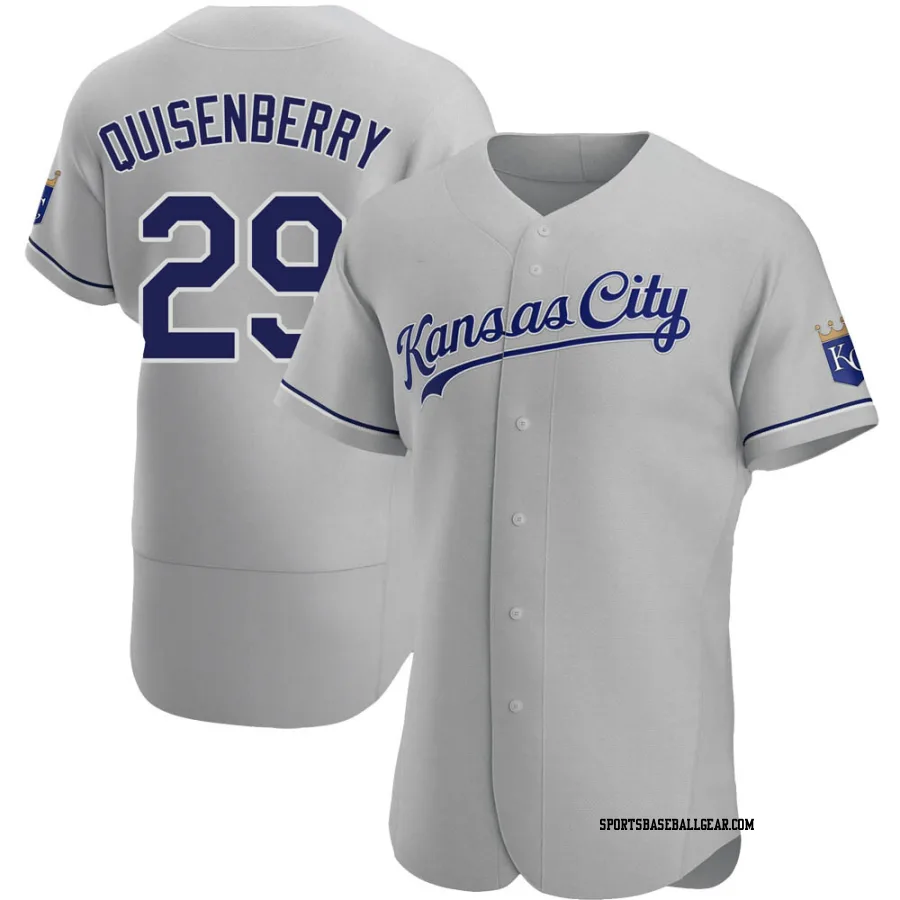 Dan Quisenberry Men's Kansas City Royals Gray Authentic Road Jersey