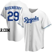 Dan Quisenberry Men's Kansas City Royals White Replica Home Jersey