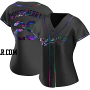 Dan Quisenberry Women's Kansas City Royals Black Holographic Replica Alternate Jersey