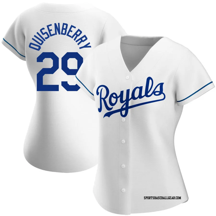 Dan Quisenberry Women's Kansas City Royals White Replica Home Jersey