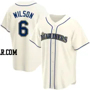 Dan Wilson Men's Seattle Mariners Cream Replica Alternate Jersey