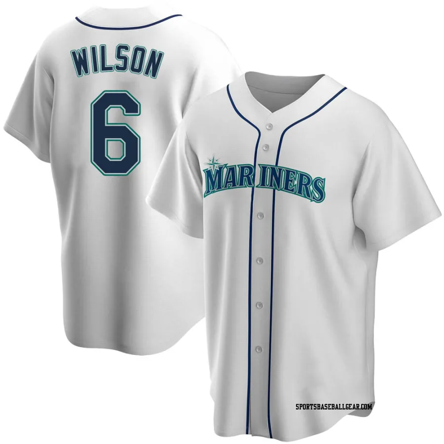 Dan Wilson Men's Seattle Mariners White Replica Home Jersey