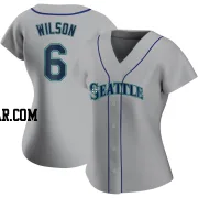 Dan Wilson Women's Seattle Mariners Gray Authentic Road Jersey