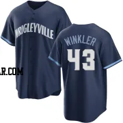 Dan Winkler Men's Chicago Cubs Navy Replica 2021 City Connect Jersey