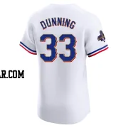 Dane Dunning Men's Texas Rangers Gold Elite White 2024 Collection Jersey