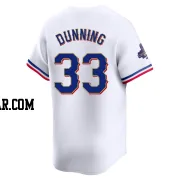 Dane Dunning Men's Texas Rangers Gold Limited White 2024 Collection Jersey