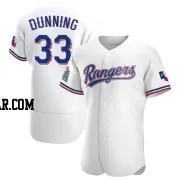 Dane Dunning Men's Texas Rangers White Authentic Home Jersey