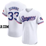 Dane Dunning Men's Texas Rangers White Elite Home Jersey