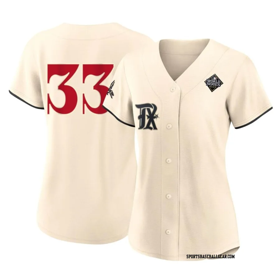 Dane Dunning Women's Texas Rangers Cream Replica 2023 City Connect 2023 World Series Jersey