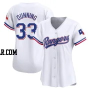 Dane Dunning Women's Texas Rangers White Limited Home Jersey