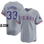 Dane Dunning Youth Texas Rangers Gray Limited Away Jersey