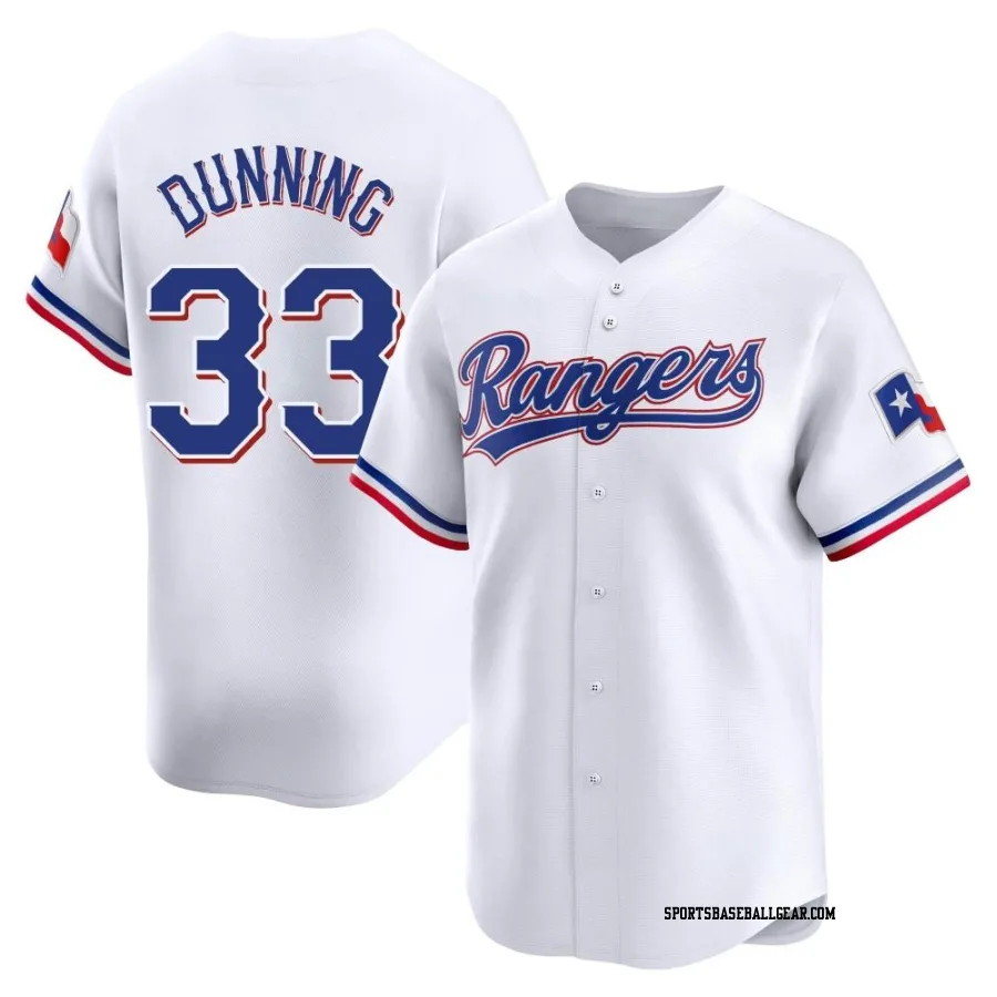 Dane Dunning Youth Texas Rangers White Limited Home Jersey