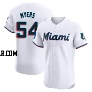 Dane Myers Men's Miami Marlins White Elite Home Patch Jersey