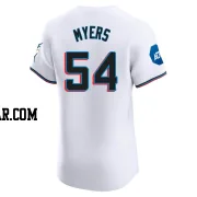 Dane Myers Men's Miami Marlins White Elite Home Patch Jersey