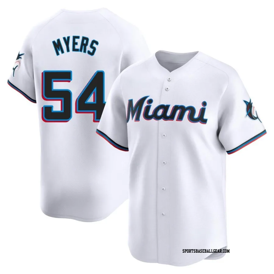 Dane Myers Youth Miami Marlins White Limited Home Jersey