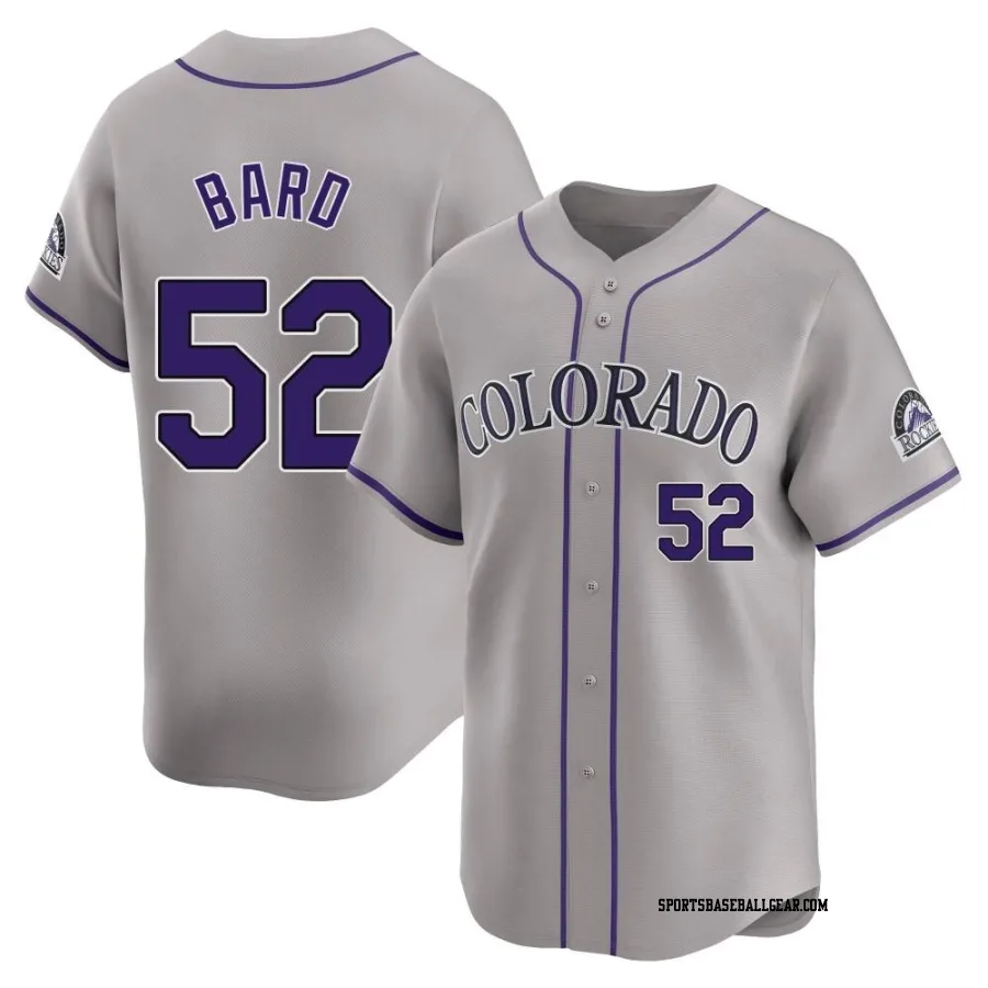 Daniel Bard Men's Colorado Rockies Gray Limited Road Jersey