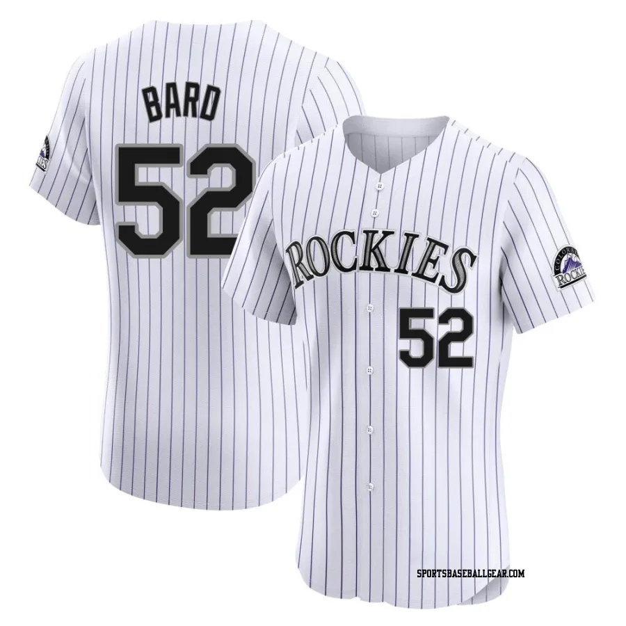 Daniel Bard Men's Colorado Rockies White Elite Home Jersey