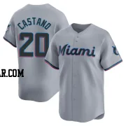 Daniel Castano Men's Miami Marlins Gray Limited Road Jersey