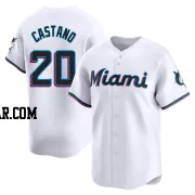 Daniel Castano Youth Miami Marlins White Limited Home Jersey