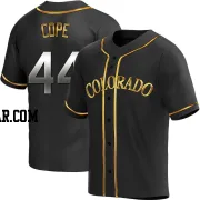 Daniel Cope Men's Colorado Rockies Black Golden Replica Alternate Jersey