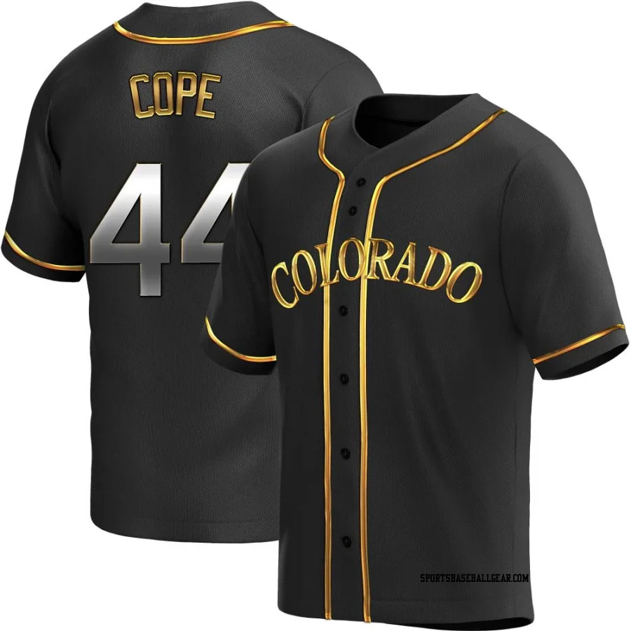 Daniel Cope Men's Colorado Rockies Black Golden Replica Alternate Jersey