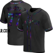 Daniel Duarte Men's Cincinnati Reds Black Holographic Replica Alternate Jersey