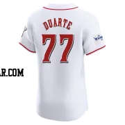 Daniel Duarte Men's Cincinnati Reds White Elite Home Patch Jersey