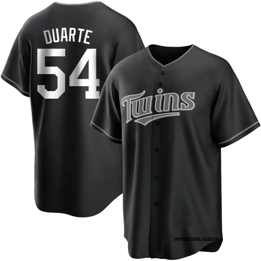 Daniel Duarte Men's Minnesota Twins Black/White Replica Jersey