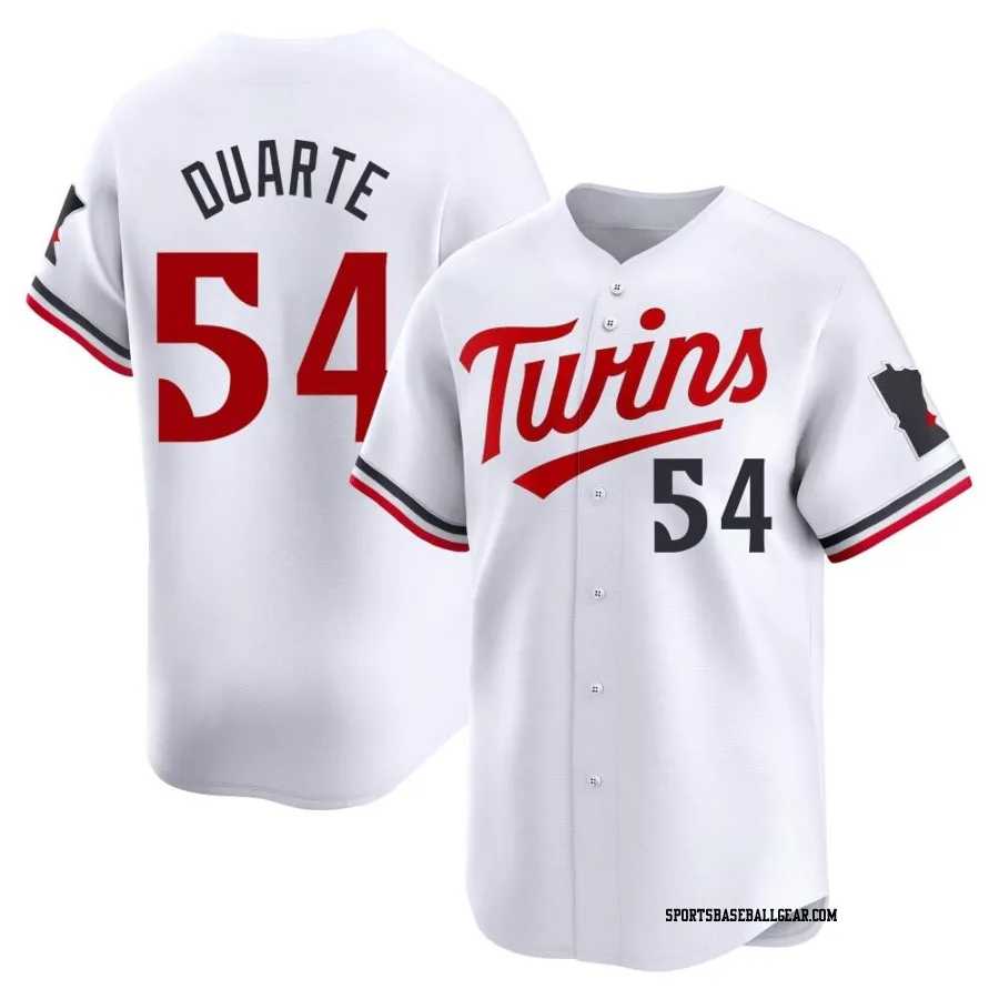 Daniel Duarte Men's Minnesota Twins White Limited Home Jersey