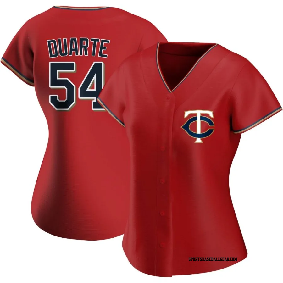 Daniel Duarte Women's Minnesota Twins Red Replica Alternate Jersey